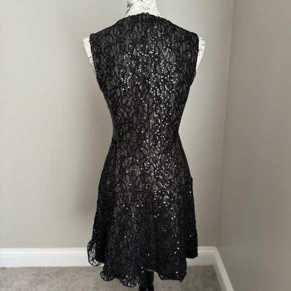 Ark & Co Sequin Dress w/ Leather Side Panels - Picture 3 of 13
